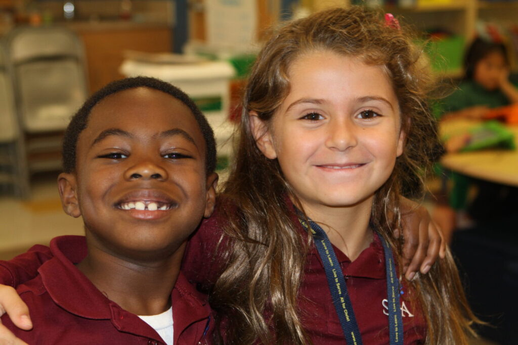 boy and girl student smiling